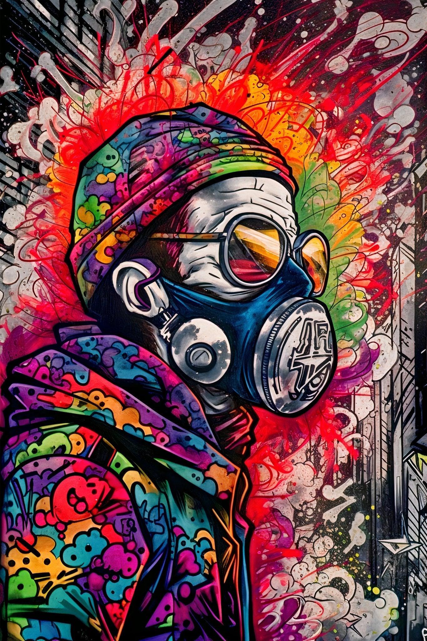 Graffiti Street Art Abstract Wall Art | Urban Spray Paint Illustration  Poster V.2