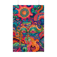 Colorful DMT Psychedelia Art v.5 | Psychedelic Face Illustration | Bold Wall Art Print - Vivid Roads