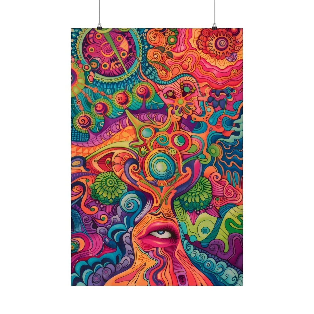 DMT Psychedelia Art v.1 | Psychedelic Visionary Wall Decor | Vibrant Colors Illustration Print - Vivid Roads