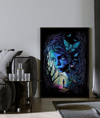 Abstract Surreal Fantasy Wall Art | Enchanted Woods Witchy Trippy Illustration - Vivid Roads