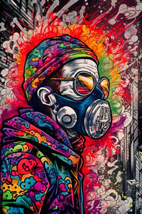 Graffiti Street Art Abstract Wall Art | Urban Spray Paint Illustration Poster V.2 - Vivid Roads