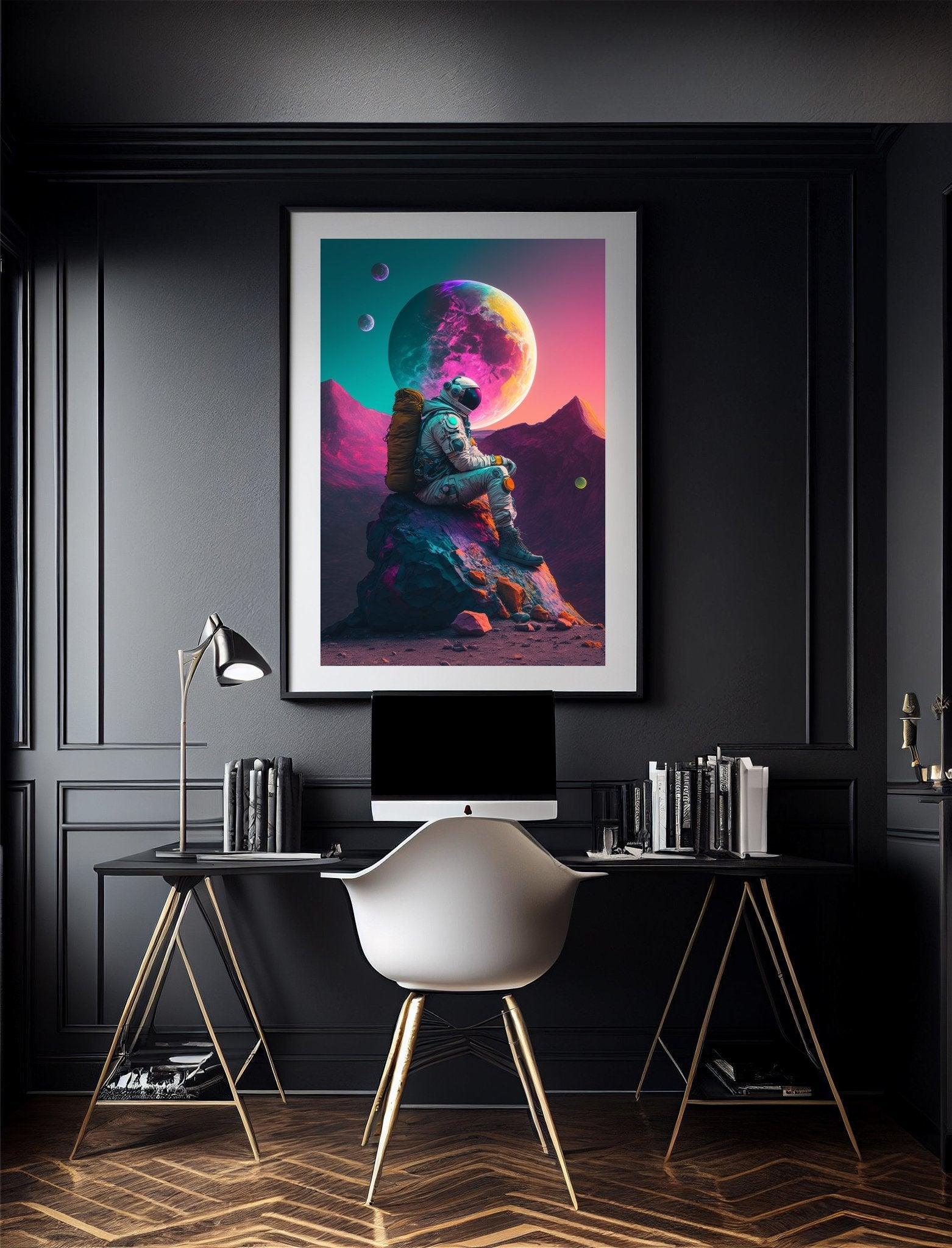 No Man's Sky art, Cosmonaut art, Space Game art, Planetary wall decor, Video Game cheapest art, Fantasy wall art, Ski-Fi canvas, Space wall art